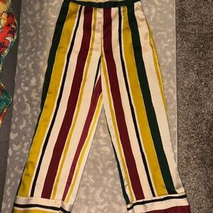 Striped Multicolor Wide-Leg Pants